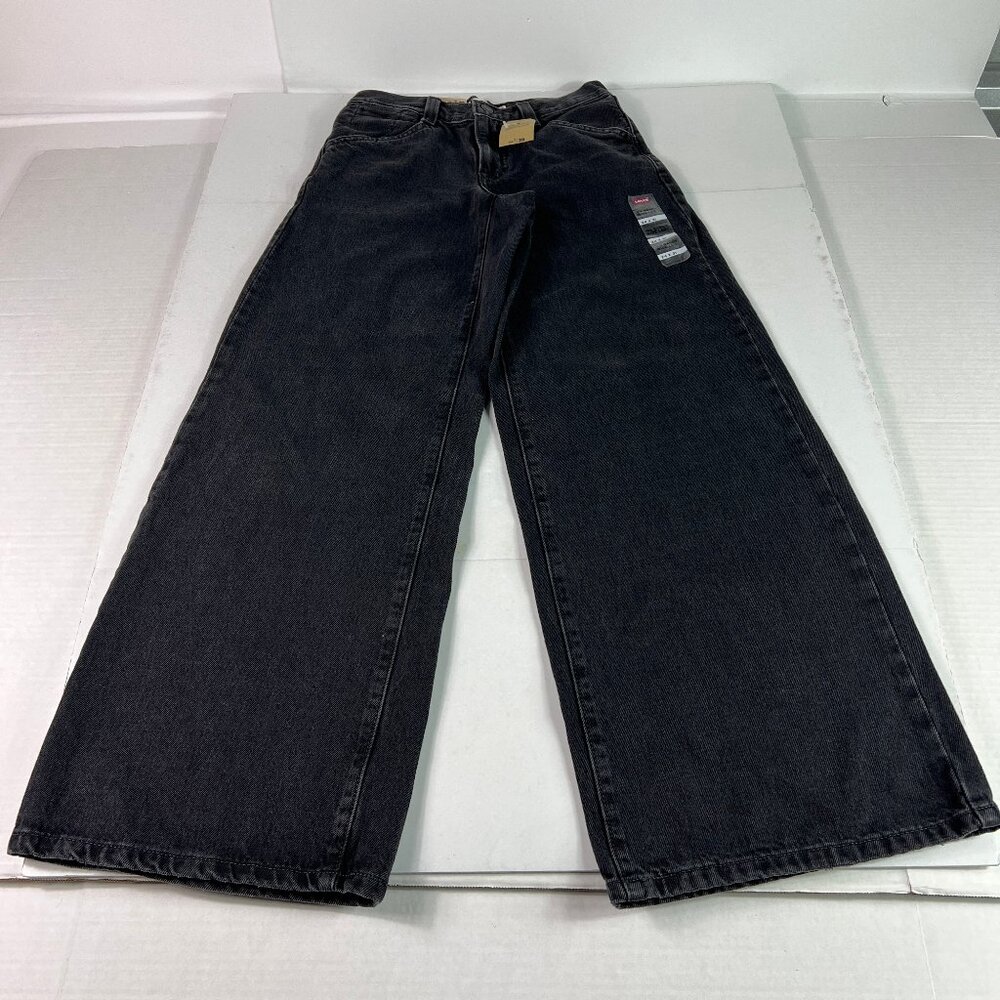 Levi's Jeans Women's 27x30* 94 Mid Rise Baggy Wide Leg Black Cotton Denim Tag 24